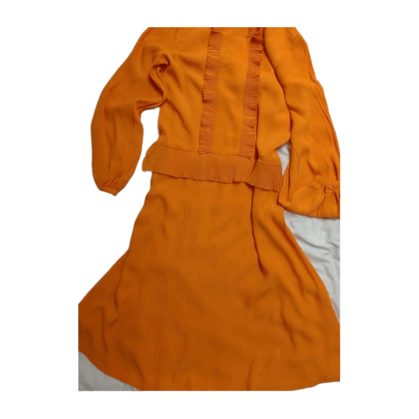 Orange midi dress (juhlamekko) M