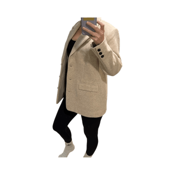 Beige oversize bleiseri