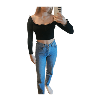 Musta offshoulder paita