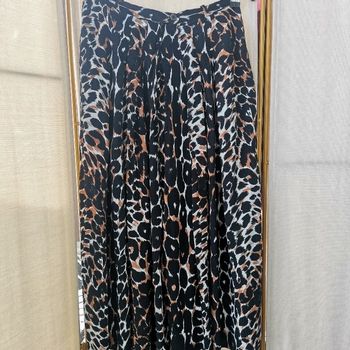 Animal print midi skirt