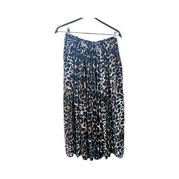 Animal print midi skirt