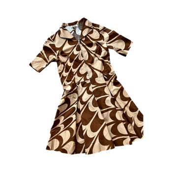 Retro patterned zip dress