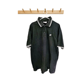 Black polo shirt