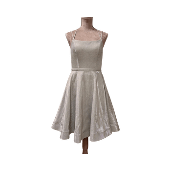 Zazabellan hopeinen juhlamekko