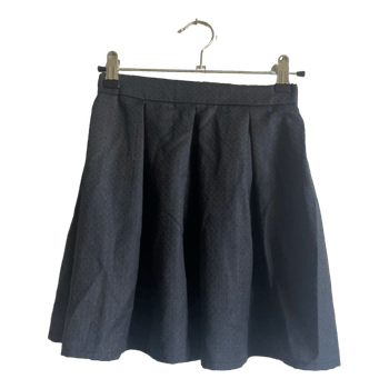 Grey pleated mini skirt