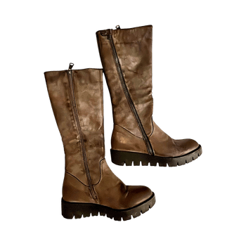 Brown knee-high boots