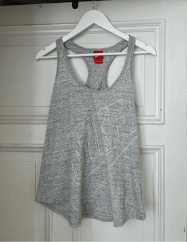 Nike Grey Cotton Blend Sports Top / Size M