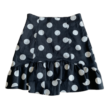 Black polka dot skirt