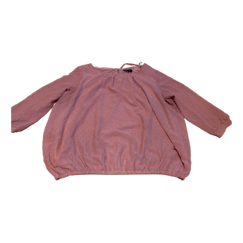 Pink long-sleeved blouse