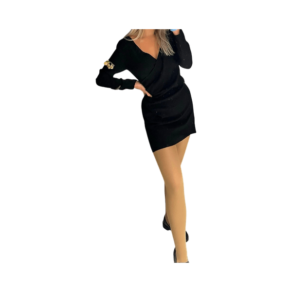 Black wrap dress