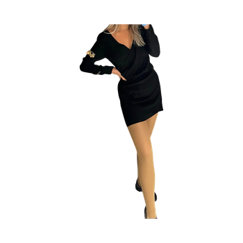 Black wrap dress