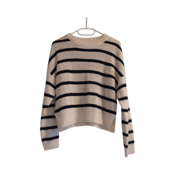 Raidallinen neulepusero