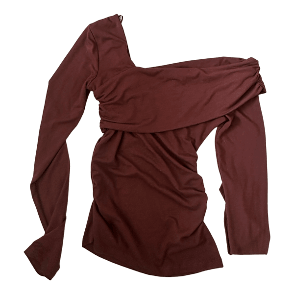 Zara bordeaux asymmetrisk top