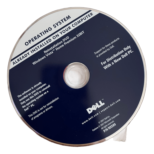 Dell Windows Vista DVD diskas