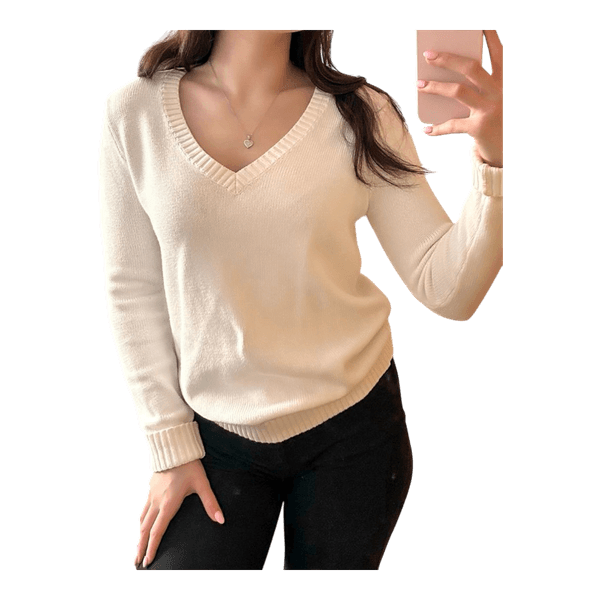White Brandy Melville V-neck