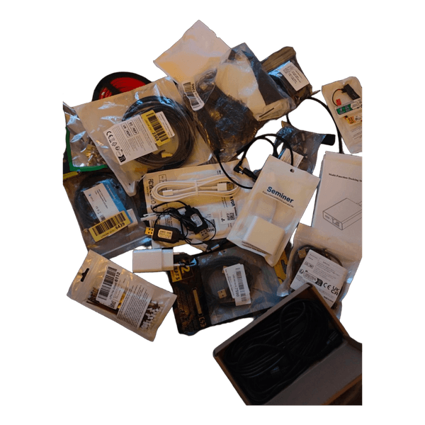 Assorted electronic cables and accessories