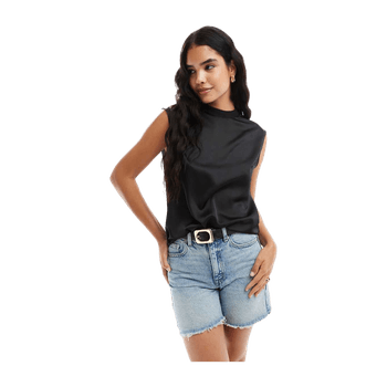 Sleeveless satin top