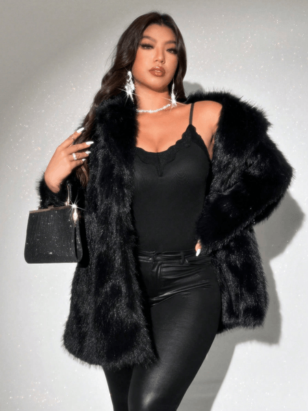 Faux fur collar jacket