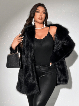 Faux fur collar jacket