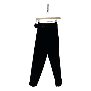 Black belted trousers