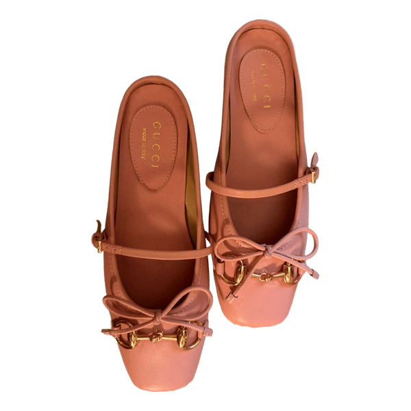 Pink læder slingbacks