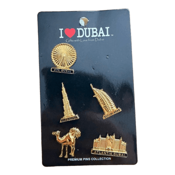 Dubai souvenir pin set