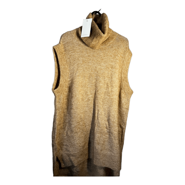Beige lyhythihainen pooloneule