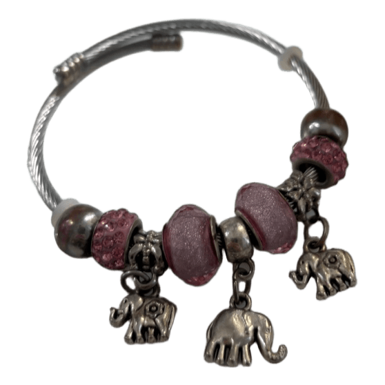 Armband med elefantberlocker