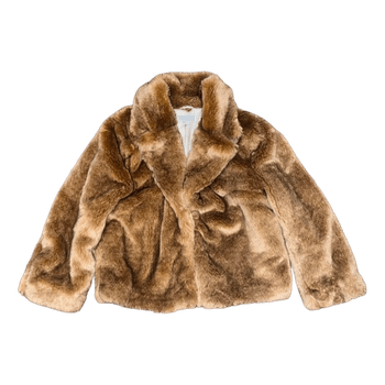 Brown faux fur jacket