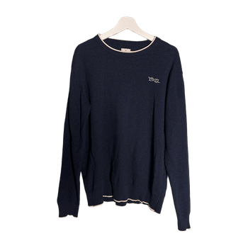 Navy knitted sweater