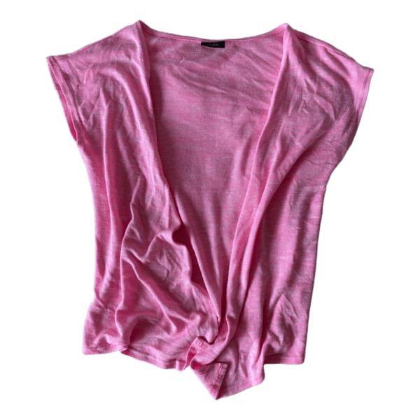 Pink short sleeve cardigan