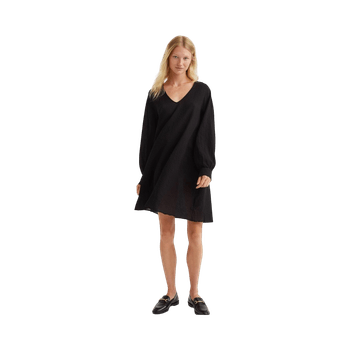 H&M Black V-neck Cotton Dress, new