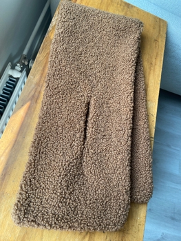 Brown fluffy scarf