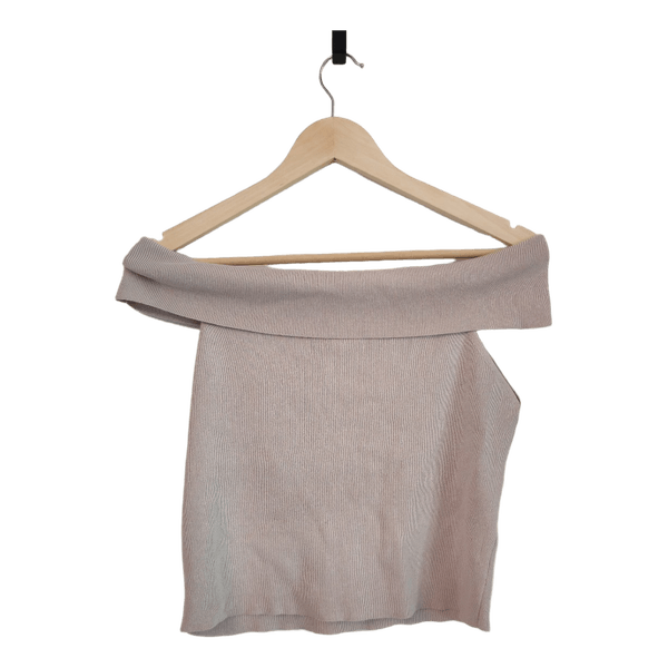 Beige off-shoulder toppi