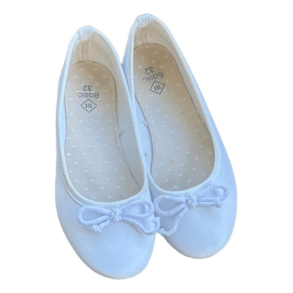 White ballet flats