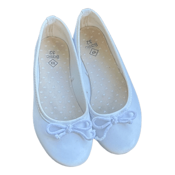 White ballet flats