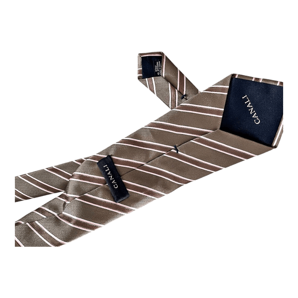 Canali striped silk tie