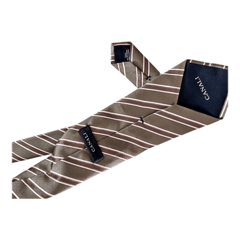 Canali striped silk tie