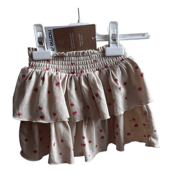 Cream strawberry print skirt