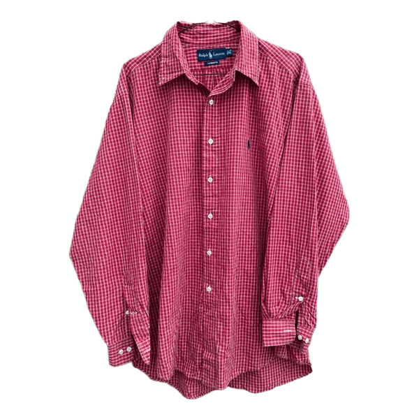 Ralph Lauren Rutig Skjorta / Herr L / Röd-Vit
