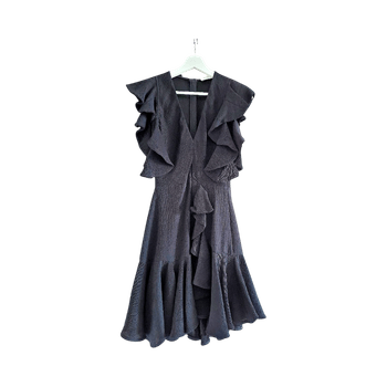 SANDRO black ruffled party dress - new!