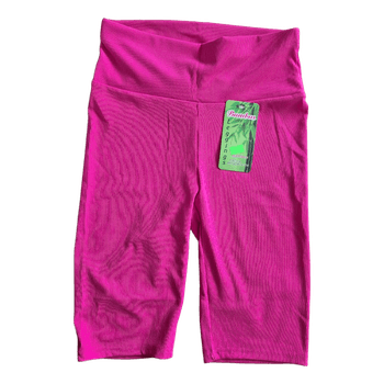 Pink ribbed leggings