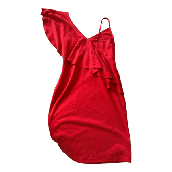 Red mini dress