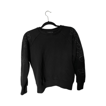 Black embroidered sweatshirt