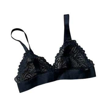 Musta pitsinen bralette M