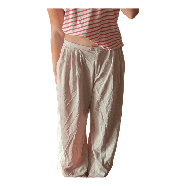 Light pink wide-leg trousers