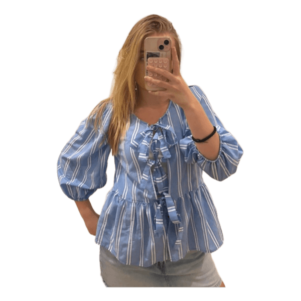 Stripe Bow Top WVN Only