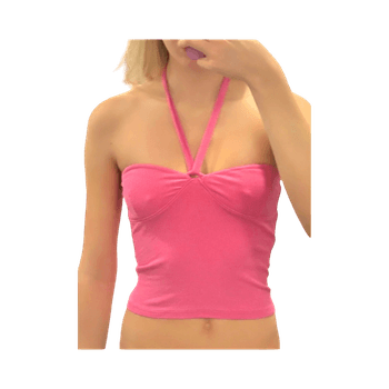 Pink halter top