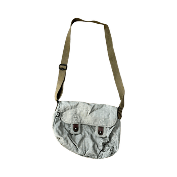 Striped messenger bag