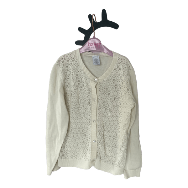 White knit cardigan